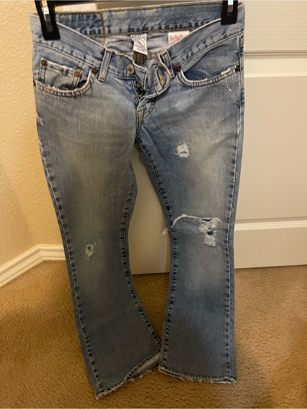 Light Wash Distressed Women's Jeans